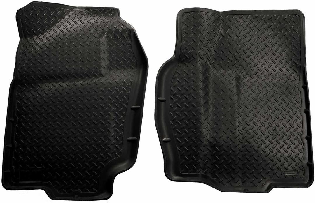 Husky Liners Classic Style Floor Mats | Fits 1994 - 2001 Dodge Ram 1500; 1994 - 2002 Dodge Ram 2500/3500 | Front Row, 2-pc Black - 30711