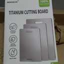 Titanium Cutting Board Set of 3, 100% Pure Titanium Cutting Boards for Kitchen, Non-Porous Metal Chopping Boards, Dishwasher Safe, Odor Resistant for Meat, Vegetables, Fruit & Raw Food Prep