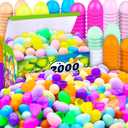 2000pcs Empty Plastic Easter Eggs ,Bulk Fillable Easter Eggs for Easter Hunt,Basket Stuffers Fillers,Theme Party Favor Decoration,Easter Classroom Prize Supplies