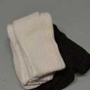 BenSorts Women's Winter Boots Socks Thick Warm Cozy Crew Socks Solid Color Gifts (Medium, Black White Gray Beige Brown 5 Pairs)