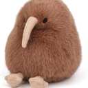 ABEARCAR Kiwi Plush Bird Stuffed Animal Little Kiwi Stuffed Plush Toy - Realistic 4.5 inch Kiwi Plushie Christmas Birthday Valentine's Day Gift for Kids Girlfrends