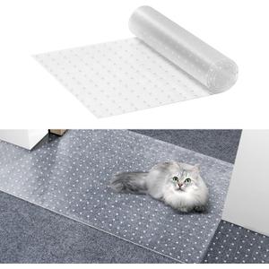 VEVOR Carpet Protector for Pets 2 Pack, 15" x 4' Scratch-Proof Cat Carpet Protector for Doorway, Anti-Slip Cat Scratch Mat, Easy to Cut Plastic Scratch Stopper
