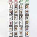 Marspark 4 Sets Wooden Classroom Rules Poster Elementary Preschool Kindergarten Back to School Classroom Rules Class Behavior Management Sign for Teacher Bulletin Board Decoration, Good Poor Choice, 4.72 x 3.54 inches