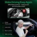 Steering Wheel Knob Stealth Black Edition, Premium No-Logo Spinner for Standard Wheels (1.1"1.5"), Smooth Bearings, Discreet & Comfortable Driving Aid, Ideal for Cars, Boats, Golf Carts & UTVs