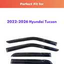 KPY Rain Guards Fit for 2021-2024 Hyundai Tucson, Out-Channel Window Visors Vent Wind Deflectors 4PC, Car Accessories for 21-24 Tucson