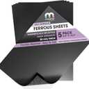 TMS Magnet Receptive Sheets with Adhesive Backing for Craft and Magnetic Miniatures Storage | Flexible Rubber Sheet Metal | 5 Pack, 30 mil Thick, 8.5 x 12.3 | Fits Inside US Really Useful Box