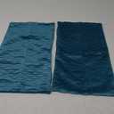 DEZENE Turquoise Throw Pillow Cases 12x20: 2 Pack 12x20 Inch Original Striped Velvet Rectangular Decorative Pillow Covers for Farmhouse Couch (20" x 12" (Pack of 2))
