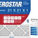 Aerostar 21x21x1 MERV 11 Air Filter, 6 Count, ACTUAL SIZE (20.88 x 20.88 x 0.75), HVAC, Air Conditioning & Furnace Filter for Dust, Pet Dander, Smoke & Allergies (MPR 1200 / FPR 7), Made in USA