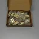 Ravinte 30 Packs (15 Pairs) 3/8" Inset Gold Cabinet Hinge, Self Closing Hinges for Kitchen/Bathroom/Furniture Cabinets & Doors, Decorative Cabinet Hardware Kitchen Cabinet Hinge with Door Bumper