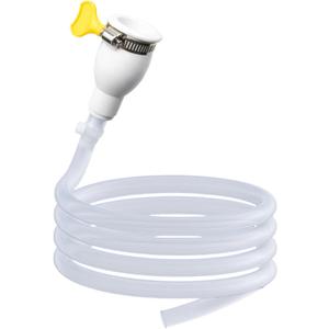 Sink Hose Attachment for Faucet, 6.56FT Silicone Faucet Hose with Adjustable Connector, Leakproof Sink Hose for Water Tank Bucket Outdoor Cleaning