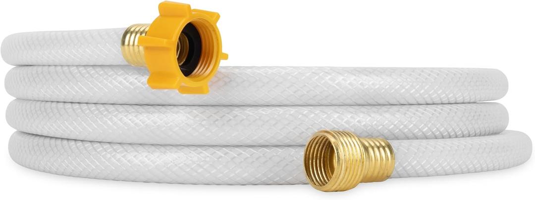 Camco TastePURE 10-Ft Water Hose - RV Drinking Water Hose Contains No Lead, No BPA & No Phthalate - Features Diamond-Hatch Reinforced PVC Design - 1/2 Inside Diameter, Made in the USA (22743)