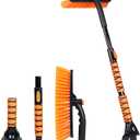 EcoNour 36" Extendable Snow Brush and Ice Scraper | 3-in-1 Telescopic Snow Removal Brush with 360° Rotating Head for Car Windshield | Ice Scraper for SUV, Truck, and Car | Winter Car Accessories