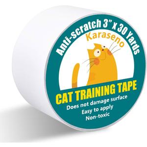 Anti Cat Scratch Tape, 3 inches x 30 Yards Pet Training Tape, 100% Transparent Clear Double Sided Cat Scratch Deterrent Tape, Furniture Protector for Couch, Carpet, Doors, Pet & Kid Safe