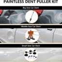 139pcs Dent Puller Kit, Paintless Dent Removal Kit for Dent Repair, Car Dent Repair Kit with Golden Lifter, Bridge Puller, Slide Hammer T-Bar, Car Dent Puller for Car Refrigerator Door Ding Repair