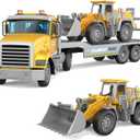 Carrier Vehicle Truck Toys for Kids, Includes Carrier Car and Bulldozer Truck, Cars Toy Birthday Gift for 3+ Years Old Boys and Girls