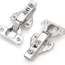 Probrico 2 Pair Full Overlay Soft Closing Clip On Face Frame Mounting Cabinet Hinges, 105 Degree Self Closing Kitchen Cupboard Door Hinges