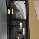 5 Piece Black and Gold Towel Bar Set - Gold and Black Bathroom Accessories with 2 Towel Hook, Stainless Steel Wall Mounted Bathroom Towel Rack Set - Square 16-Inch