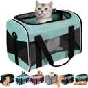 Cat Dog Carriers Soft-Sided Pet Carrier Large Cats for Medium Big Cat Small Dog Puppy up to 16lbs TSA Airline Approved Animal Collapsible Cat Carrier Carriers Travel Carrier Cat Bag (17x11x11)