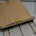 13.2" L×11.6"W Gold Sink Grids,Sink Protector for Kitchen Sink,Golden Stainless Steel Sink Rack for Bottom of Sink,Sink Grate with Rear Drain and Strainer,Corner Radius 2"