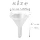 GXXMEI 120pack Mini Clear Plastic Funnel Little Small Funnel Set for Lab Bottles,Capsule,Sand Art, Essential Oils,Perfumes,Spices, Powder