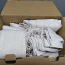 MIULEE Pinch Pleated Thick Linen Curtains 96 Inches 4 Panels Set Ivory Cream Back Tab Memory Trained Pinch Pleat Semi Sheer Light Filtering Privacy Curtains Window Drapes for Living Room Bedroom Birch