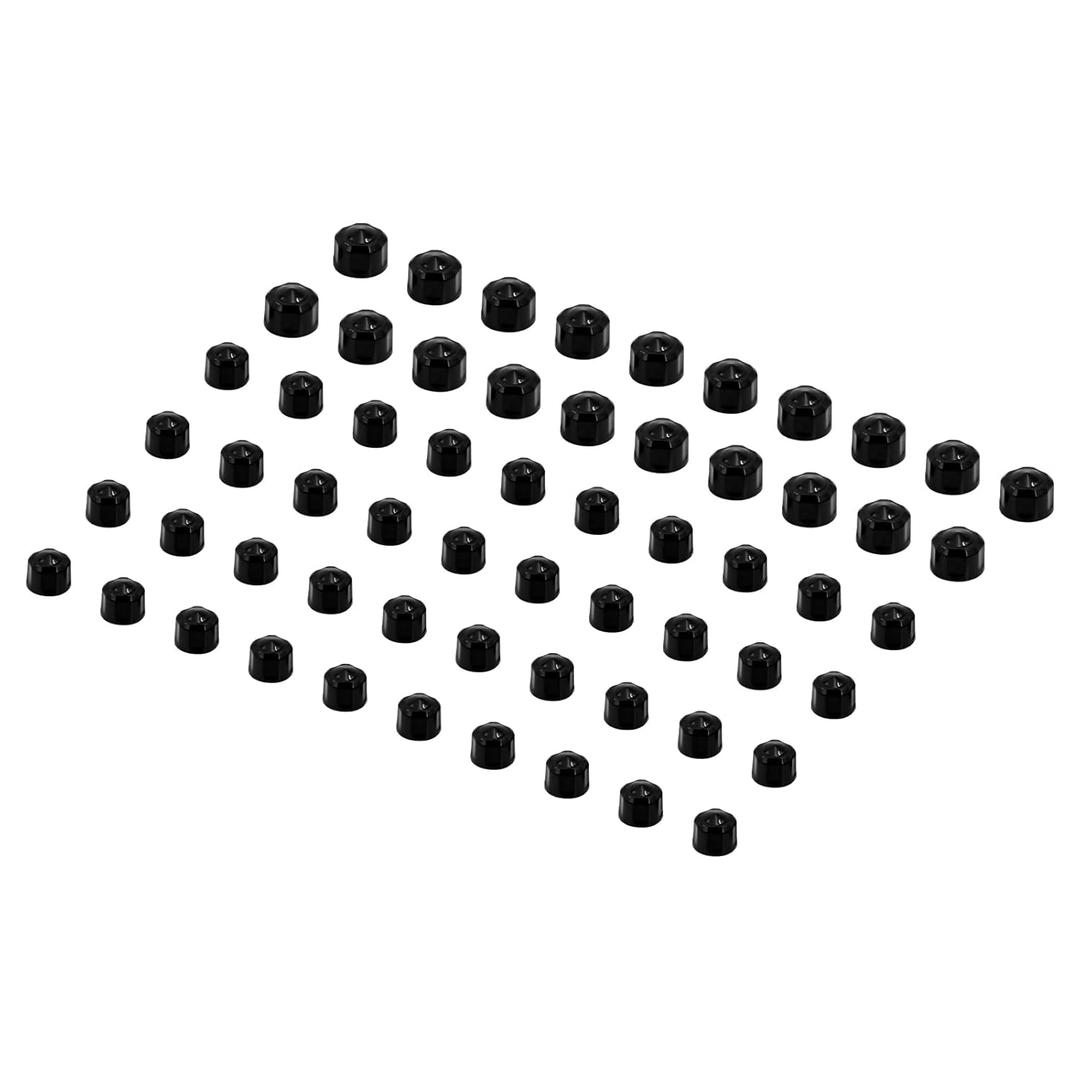 HDBUBALUS Motorcycle Bolt Covers Engine Bolt Head Toppers Caps Kit Fit for Harley M8 Touring Road King Street Glide Road Glide Electra Glide Softail 2018-2024 60pc Black