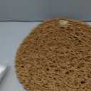 DII Woven Paper Tabletop Collection Holiday or Event Décor, Round Placemat Set, 15" Dia, Taupe, 6, Piece