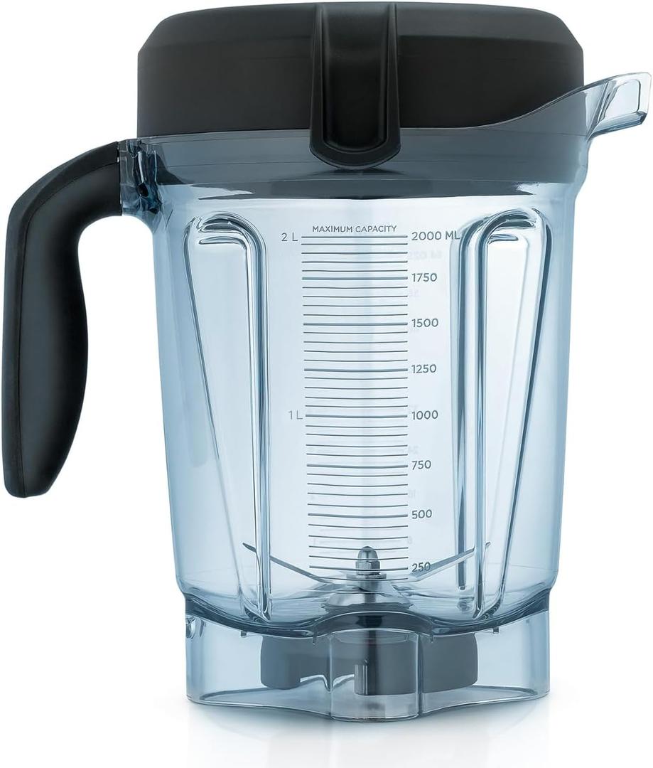 For Vitamix Blender Pitcher 64oz Low-Profile, Replacement for Vitamix 750, 5200, 5000, 6300, 7500, A3500, Vm0102, Vm0103, Vm0197, E310 Classic/Explorian/Commercial Series etc Container Jar Cup