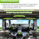 23PCS Full Set Interior Decoration Trim Kit for Jeep Wrangler JL JLU Gladiator JT 2018-2023 Steering Wheel Door Handle Air Conditioning Vent Cup Holder Reading Light Headlight Gear Cover (Green)