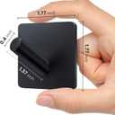 Bath Towel Hooks 4 Pack, Heavy Duty Wall Hooks for Bathrooms/Coat/Robe/Kitchen, Non-Punching self-Adhesive Hooks, Matte Stainless Steel Black