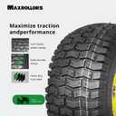 MAXROLLORS (2 Pack) 15x6.00-6 Tubeless Front Tire and Wheel, 3/4" Bearings, 3" Offset Hub, 4-Ply, Compatible with 100 and 300 Series John Deere Riding Mowers