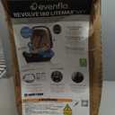 Evenflo Revolve180 LiteMax NXT Rotating Rear-Facing Lightweight Preemie and Infant Car Seat 3-30lbs. with SensorySoothe. Easy Install with Base (Topaz), Manufacturing Date 02/06/2026