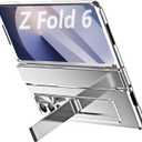 for Galaxy Z Fold6 Case, with Buit-in Screen Protector, Rugged Hinge Protection, Camera len Cover, Full Body Protective Phone Case for Samsung Z Fold 6, Silver