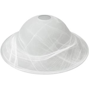 Antique Glass Lamp Shade for Floor lamp, Alabaster Torchiere Lamp Shade Replacement, Floor Lamp Replacement Parts (White Alabaster, 12'')