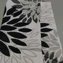 DFXSZ Black Grey Flower Pillow Covers 20x20 Inch Set of 2 White Gray Colored Throw Pillows Outdoor Waterproof Decor for Living Room Sofa Patio Funiture Garden Floral Polyester Pillow Covers 002I20
