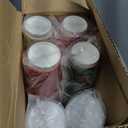 100 Pack 16 oz Christmas Disposable Coffee Cups with Snap-on Lids - for Hot or Cold Drinks, Paper Coffee Cups for Xmas Holiday Table Decorations Party Supplies, 5 Assorted Christmas Styles