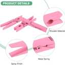 M METERXITY 30-Pack Colored Clothespins Wooden, 2.8 Inch/72mm Colorful Clothes Pins for Hanging Clothing/Crafts/Pictures, Wooden Clothespins [Pink], 2.8" x 0.4"