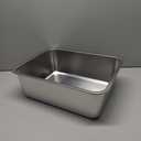 Extra Large Stainless Steel Cat Litter Box for Large Cats - 23.6"x15.6"x6" High-Sided Metal Tray, Anti-Splash & Odor Resistant, Durable Rustproof Design, Easy to Clean