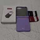 Miimall Slim for Samsung Z Flip7 Case with Privacy Screen Protector,Matte & Hinge [Military-Grade Shockproof][Hinge Protection] 360 Full Body Hard Protection Thin Phone Case for Galaxy Z Flip 7,Purple