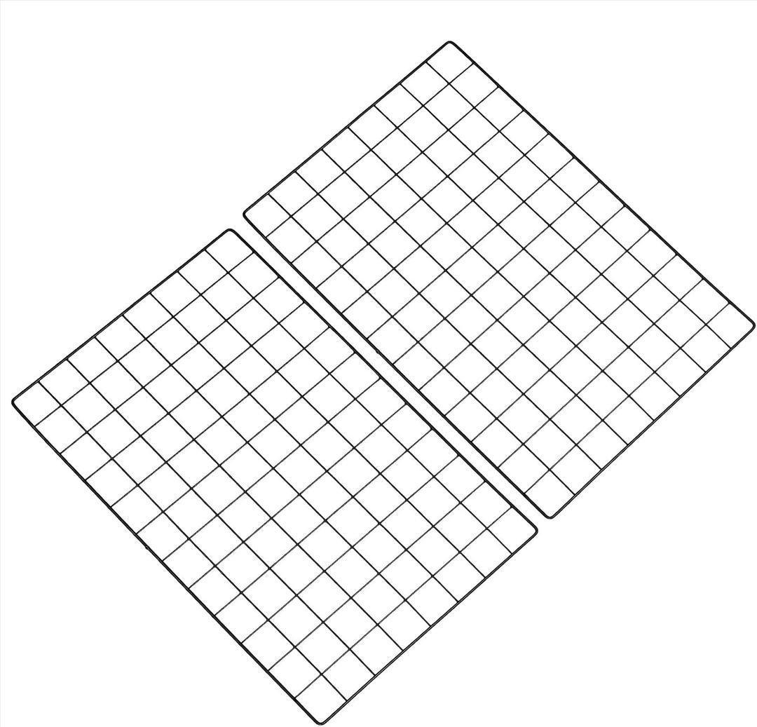 PATIKIL 24"x16" Wire Grid Panel, 2 Pack Board Photo Pictures Memo Display Grid Panels Hanging Organizer Wall Decorative Panel for Home Office Wedding, Black