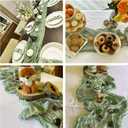 10 Pack Sage Green Cheesecloth Table Runner 6FT Boho Gauze Fabric Table Runner Vintage Rustic Sheer Runners for Wedding Party Bridal Baby Shower Long Table Decorations