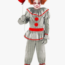 Morph Scary Clown Costume - Boys' Scary Clown Halloween Costume, XL