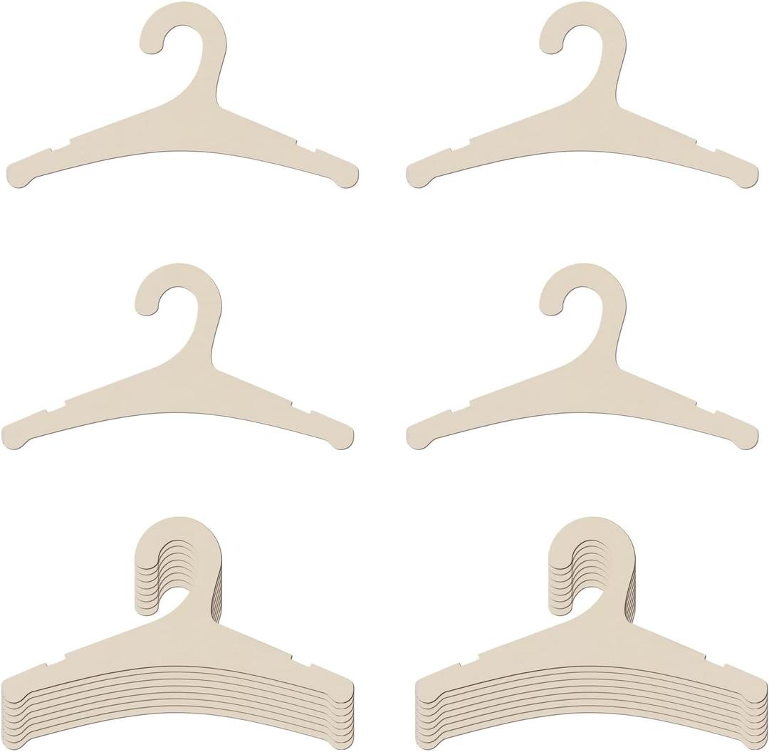 20 Packs Wooden Baby Hangers for Clothes, 9 Inch Wood Newborn Baby Girl Boy Hangers for Nursery Cute Kids Toddlers Children Infant Hanger for Baby Shower Crate Closet Clothing Storage
