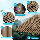 Art3d 4-Pack 47x23.6 Inch Acoustic Panels with Wood Slat Design - Soundproof Wall Panel for Office, Gaming Room & Studio, Ideal for Streamers, Home Workers & Recent Movers, Deep Walnut