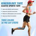 Waterproof Breathable Athletic Elastic Sports & Weightlifting Tape, Injury Recovery-Muscle Strain Relief & Joint Support(3 Colors Mixed) (Y-Shaped)