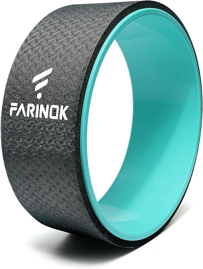 Yoga Wheel for Stretching & Flexibility to Help Back Aches & Tension, Deep Tissue Muscle Massage. Back Roller Wheel with Extra Cushion, Wider & Thickest Foam, Stretches and Strengthens Core Muscles