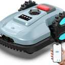 Robotic Lawn Mower, Smart Robot Lawnmower with Obstacle Avoidance, Scheduled Cutting, Self-Charging, Height Adjustment, Ideal for Small to Medium Lawns (Up to 4300 sq.ft) (Gray)