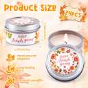 24 Pcs Friend Gatherings Unscented Candles 1.97 x 1.18 Inch Happy Friendsgiving Party Favors Unscented Candles Gift Bulk Tealight Ideal for Daily Use Baby Shower Return Gifts for Guests