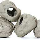 ALEGI Aquarium Rock Cave Decor for Shrimp Cichlid Hiding Breeding (Set 5)