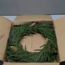 Briful Norfolk Pine Christmas Wreaths for Front Door, 20 inches Artificial Green Wreath with Pinecones Decorative Bells for Xmas Room Wall Kitchen Mantle Outdoor Porch Decor